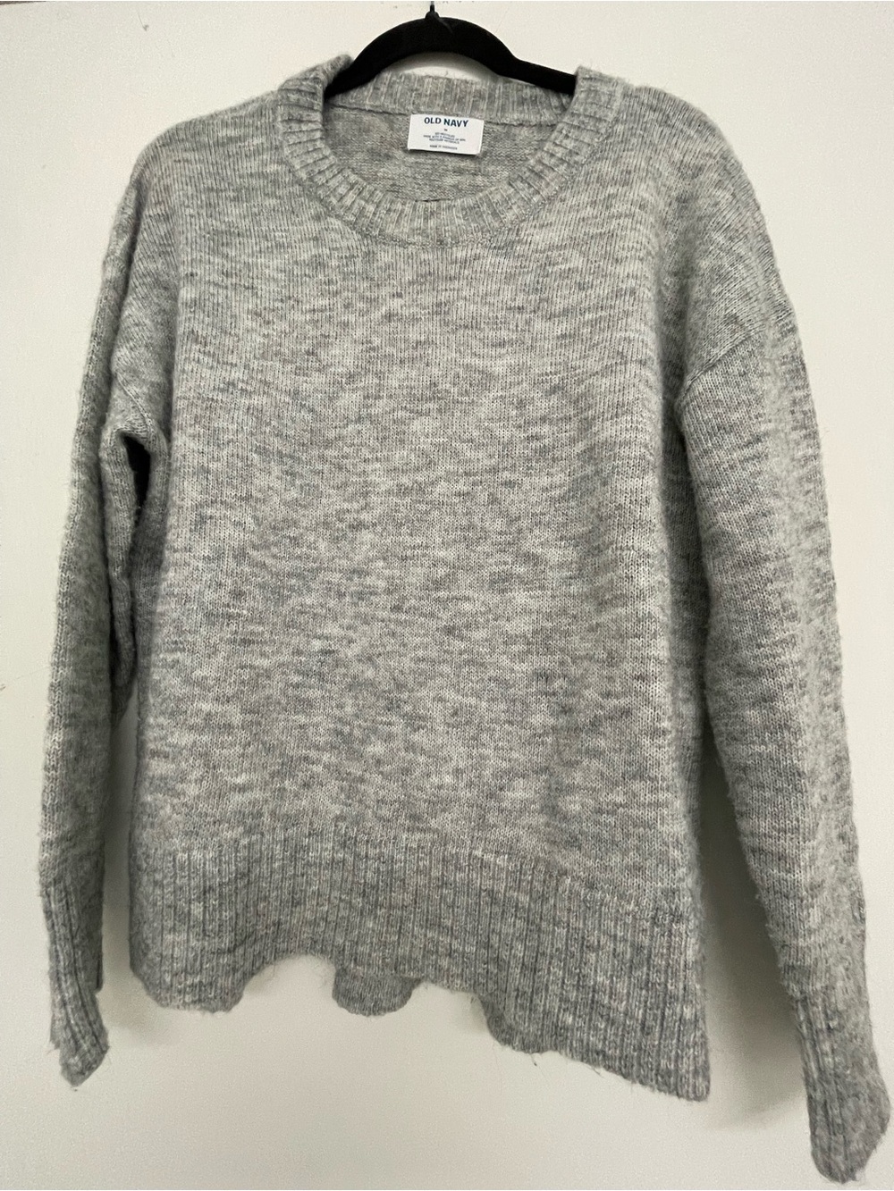 Old Navy Heather Light Gray Crewneck Sweater